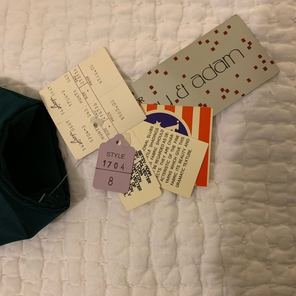 Betsy & Adam NWT Vintage Green Cocktail Dress and Jacket - Picture 3 of 16